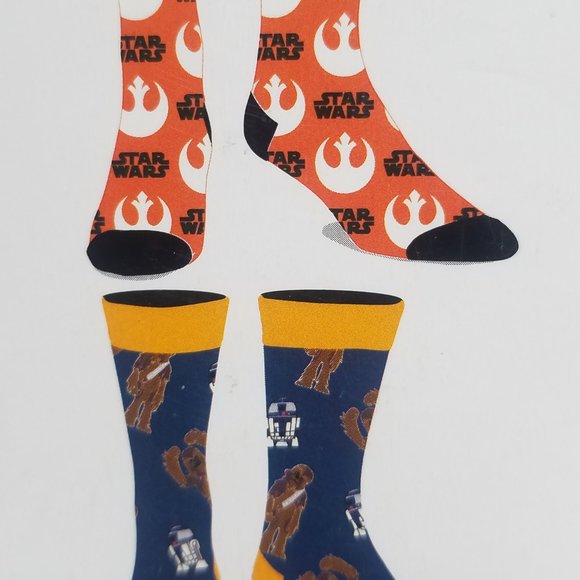 disney  star wars mens casual crew socks 6 pack - Picture 4 of 6